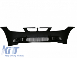 Paraurti senza PDC per BMW 3 E90 E91 Non-LCI 05-08 M3 Look Fari Neri Fendinebbia-image-6053359