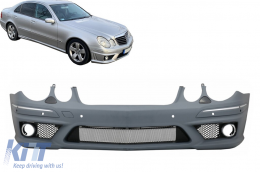 Pare-choc Avant pour Mercedes W211 E Facelift 2006-2009 Sans Feux Brouillard-image-6101990