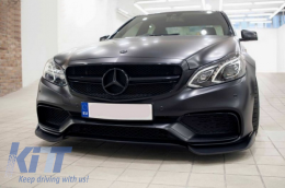 Pare-choc Avant pour Mercedes W212 S212 Facelift 13-16 E63 Look Noir Brillant-image-6047752