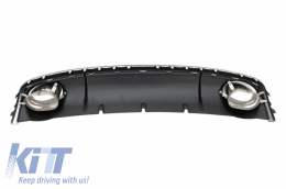 Pare-chocs Arrière Embouts de Diffuseur et d'échappement Valance Audi A4 B8 B8 Limousine Avant Facelift (2012-2015) RS4 Design--image-6032285