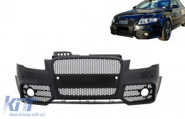 Pare-chocs avant pour AUDI A4 B7 2004-2008 Grille avant RS4 Design Noir--image-6100235