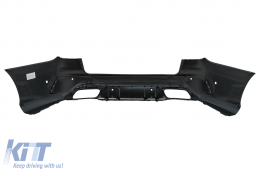 Pare-chocs avec Échappement Conseils Noire pour Mercedes C W205 14-20 C63 Look-image-6062321