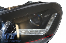 Pare-chocs pour Golf VI 6 08-13 GTI Look Phares LED Écoulement Lumière Rouge RHD-image-6042266