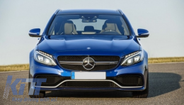 Pare-chocs pour Mercedes C W205 S205 14+ C63 AMG Calandre LED Phares Conversion-image-6046679