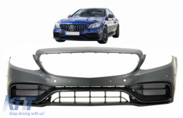 Pare-chocs pour Mercedes C W205 S205 14 +Limo T-Model Coupe Cabriolet C63 Look-image-6101267