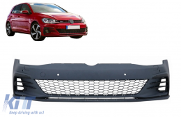 Pare-chocs pour VW Golf VII 7.5 17+ Grille Phare Antibrouillard LED GTI Look--image-6089042