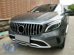 Parrilla para Mercedes GLA X156 Facelift 2017+ GTR Rejilla Panamericana Look Negro-image-6043917