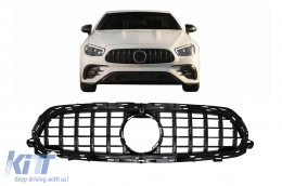 Parrilla Rejilla para Mercedes Clase E Facelift W213 S213 C238 A238 Sport Line 2020+ GT-R Panamericana Design Negro-image-6079720