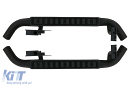 Pasos laterales estribos para Land Rover Defender 90 1990-2016 Negro Edition-image-6067705