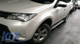 Pedane Passaggi laterali per Toyota RAV4 XA40 2013-2018 Bianco impolverato-image-5990622