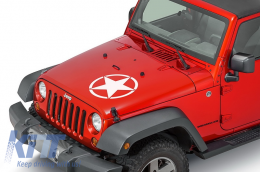 Pegatina de la estrella universal para Jeep Wrangler JK Camión u otros autos Blanco-image-6023860