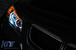 Phares Angel Eyes pour BMW Série 3 E90 E91 03.05-08.08 Limo Touring Noir--image-6082835