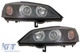 Phares Angeleyes Opel Astra G Angel Eyes 98-04 Halo Rims Lamps Headlights Noir--image-6083912