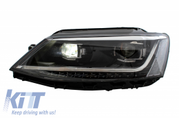 Phares Clignotants LED DRL VW Jetta Mk6 VI (2011-2017) Phares de Virage Dynamique au Design à  Matrice au Xénon--image-6040751