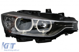 Phares LED Angel Eyes pour BMW Série 3 F30 F31 11-15 Projecteur Xenon Look--image-6038575