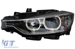 Phares LED Angel Eyes pour BMW Série 3 F30 F31 11-15 Projecteur Xenon Look--image-6038576