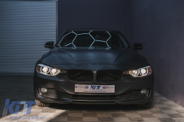 Phares LED Angel Eyes pour BMW Série 3 F30 F31 11-15 Projecteur Xenon Look--image-6088542