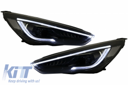 Phares LED DRL pour Ford Focus III Mk3 15-17 Bi-xénon Look Dynamique Flowing-image-6033041