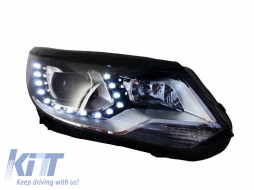 Phares LED DRL pour VW Tiguan MK I Facelift 2012-2015 OEM Xenon Design--image-5994643