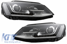 Phares LED DRL VW Jetta Mk6 VI (2011-2017) Conception d'origine Bi-Xenon GTI-image-6040577