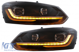 Phares LED pour VW Polo Mk5 6R 6C 10-17 Signal squentiel dynamique Matrix Look-image-6032313