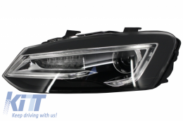 Phares pour VW Polo 6R 2011-2017 Light Bar lumière LED claire Devil Eye Look--image-6027457