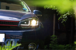 Phares xénon Osram pour VW Golf 6 VI 08-12 GTI LED Rouge Séquentiel Dynamique--image-6028769