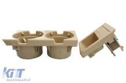 Porta bicchiere e Scatola per monete adatto per BMW Serie 3 E46 1998-2005 Beige-image-6075052