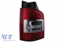 Rücklichter Voll LED Dynamic für VW Transporter V T5 03-09 Rot Weiß-image-6098098