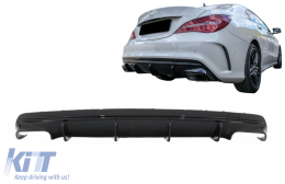 Rear Bumper Air Diffuser suitable for Mercedes CLA W117 X117 Shooting Brake (2013-2018) Facelift CLA45 Look-image-6073007