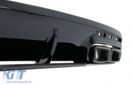 Rear Bumper Air Diffuser with Black Muffler Tips suitable for Mercedes S-Class C217 Coupe (2014-2020) S63 Facelift Design-image-6073342