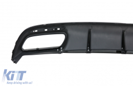 Rear Bumper Air Diffuser with Black Muffler Tips suitable for Mercedes S-Class C217 Coupe (2014-2020) S63 Facelift Design-image-6073346