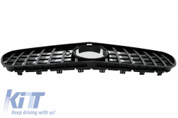 Rear Bumper Air Diffuser with Black Muffler Tips suitable for Mercedes S-Class C217 Coupe (2018-2020) and Central Grille S63 Facelift Design-image-6073759