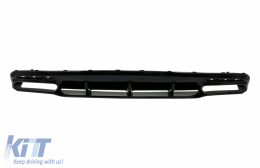 Rear Bumper Air Diffuser with Black Muffler Tips suitable for Mercedes S-Class C217 Coupe (2018-2020) and Central Grille S63 Facelift Design-image-6073766