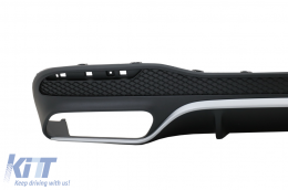 Rear Bumper Air Diffuser with Exhaust Muffler Tips suitable for Mercedes GLS Class X166 SUV Facelift (09.2015-2019) GLS63 Design-image-6075337