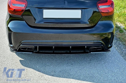 Rear Bumper Diffuser Extensions Splitters suitable for Mercedes A-Class W176 A45 Hatchback (2015-2018)-image-6108082