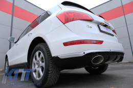 Rear Bumper Diffuser suitable for AUDI Q5 8R (11.2008-2016) Piano Black Chrome Inserion S-Line Design-image-6060486