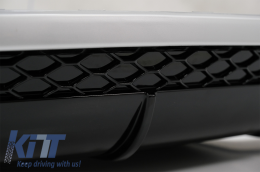 Rear Bumper Diffuser suitable for AUDI Q5 8R (11.2008-2016) Piano Black Chrome Inserion S-Line Design-image-6060924