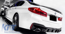 Rear Bumper Diffuser suitable for BMW 5 Series G30 G31 Limousine Touring (2017-up) M5 Design Piano Black-image-6043641