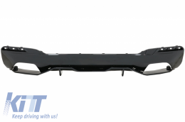 Rear Bumper Diffuser suitable for BMW 5 Series G30 G31 Limousine Touring (2017-up) M Performance Design Piano Black-image-6043650