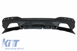 Rear Bumper Diffuser suitable for BMW 5 Series G30 G31 Limousine Touring (2017-up) M Performance Design Piano Black-image-6043654