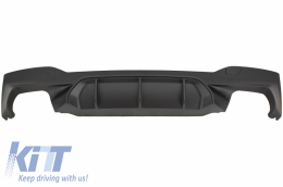 Rear Bumper Diffuser suitable for BMW 5 Series G30 G31 Limousine/Touring (2017-up) M5 Design Matte Black-image-6045616