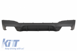 Rear Bumper Diffuser suitable for BMW 5 Series G30 G31 Limousine/Touring (2017-up) M5 Design Matte Black-image-6045617