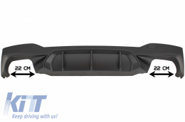 Rear Bumper Diffuser suitable for BMW 5 Series G30 G31 Limousine/Touring (2017-up) M5 Design Matte Black-image-6045629