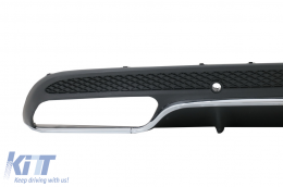 Rear Bumper Diffuser suitable for Mercedes C-Class W205 S205 (2014-2020) C63 Design Only for Sport Package-image-5991145