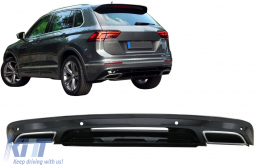 Rear Bumper Diffuser suitable for VW Tiguan II Mk2 AD/BW (2016-05.2020) R-Line Design-image-6086990