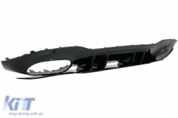 Rear Bumper Diffuser with Black Exhaust and Mirror Cover suitable for Mercedes A-Class V177 Sedan (09.2018-2022)-image-6071028