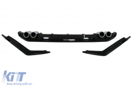 Rear Bumper Diffuser with Rear Bumper Side Flaps suitable for Toyota Corolla XII Sedan (2019-Up)-image-6092387