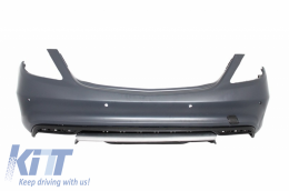 Rear Bumper Exhaust Muffler Tips suitable for MERCEDES Benz W222 S-Class (2013-up) S65 A-Design-image-6039906