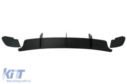 Rear Bumper Extension for Diffuser and Rear Side Splitters suitable for VW Golf VI 6 GTI (2008-2013) Black-image-6077155